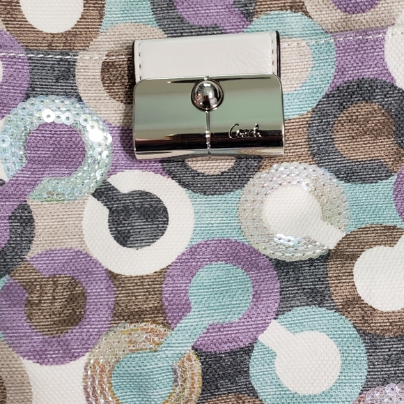 Coach Kristin Op Art Crossbody Bag Multi Color - Picture 4 of 5